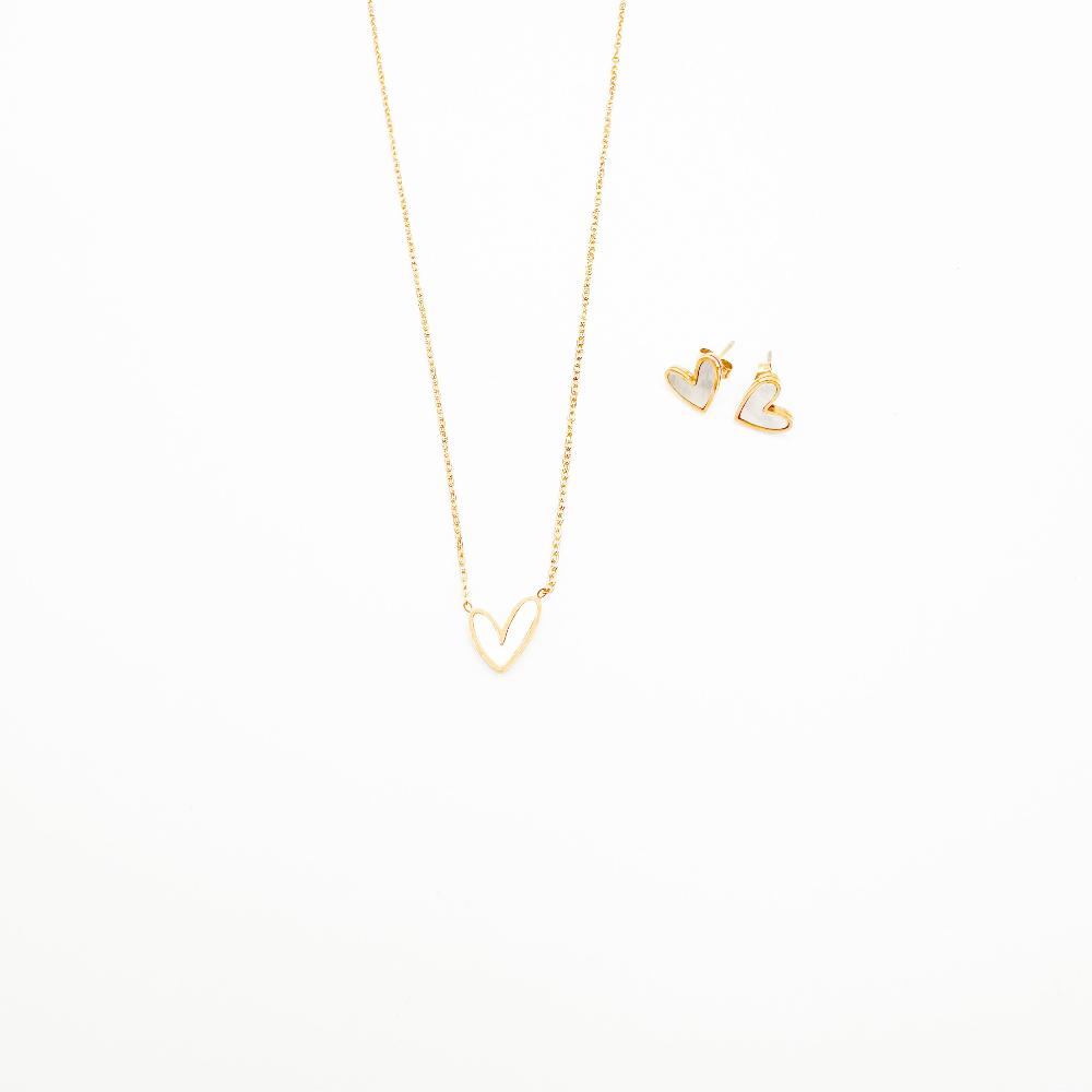 Parelmoer Hart Set