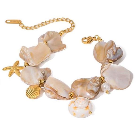 Schelpen Armband 18K Verguld