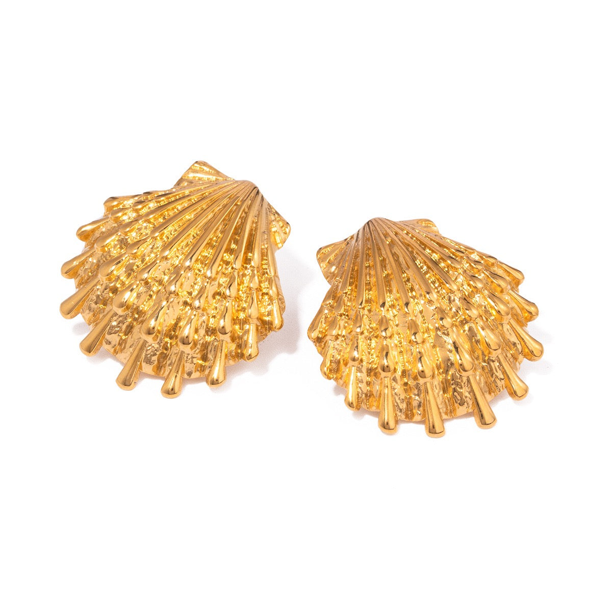Schelp Oorbellen 18K Verguld