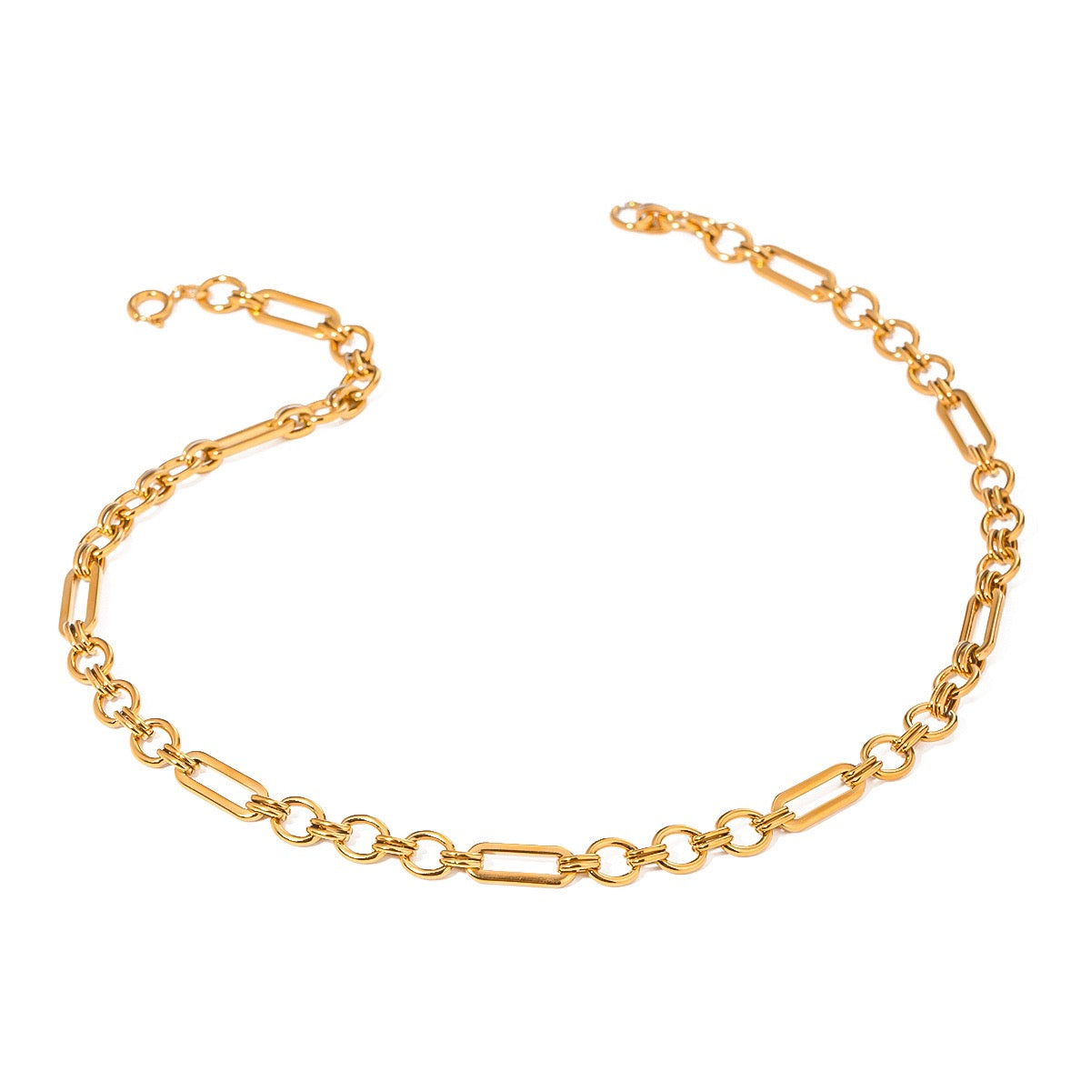 Schakel Ketting 18K Verguld