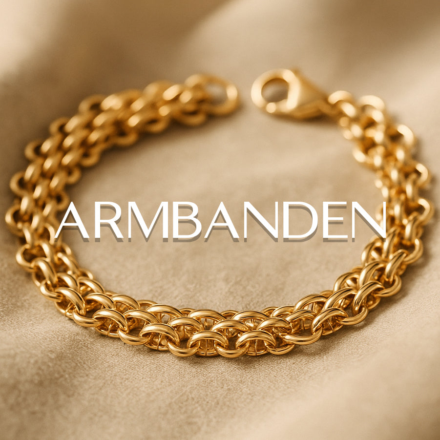 armbanden collectie van Yeza Zaci roestvrij staal in zilver en goud