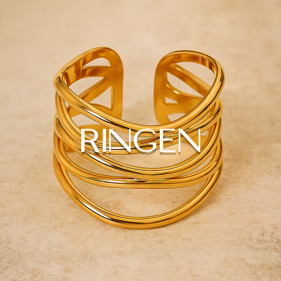 roestvrij staal in zilver of goud, met luxe 18 karaat vergulde details voor een elegante uitstraling Yeza Zaci