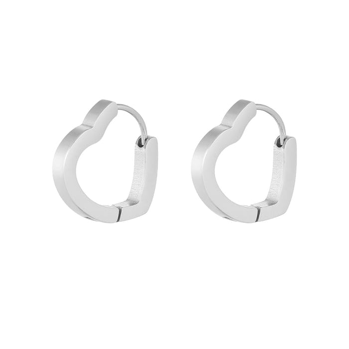 Stainless Steel Oorbellen Dames - Basic Hart