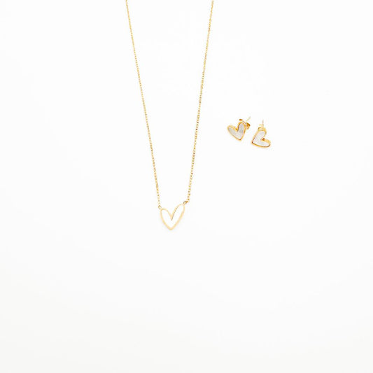 Parelmoer Hart Set