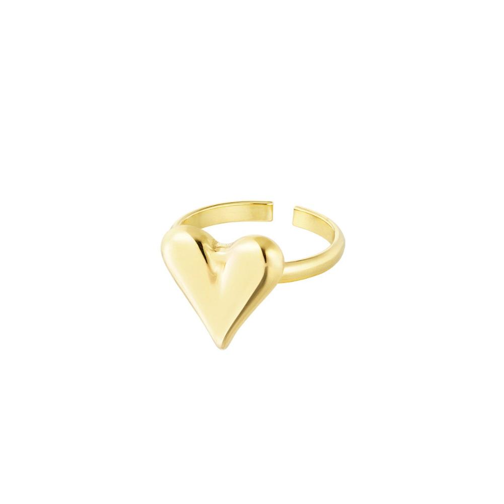 Gouden hartjes ring