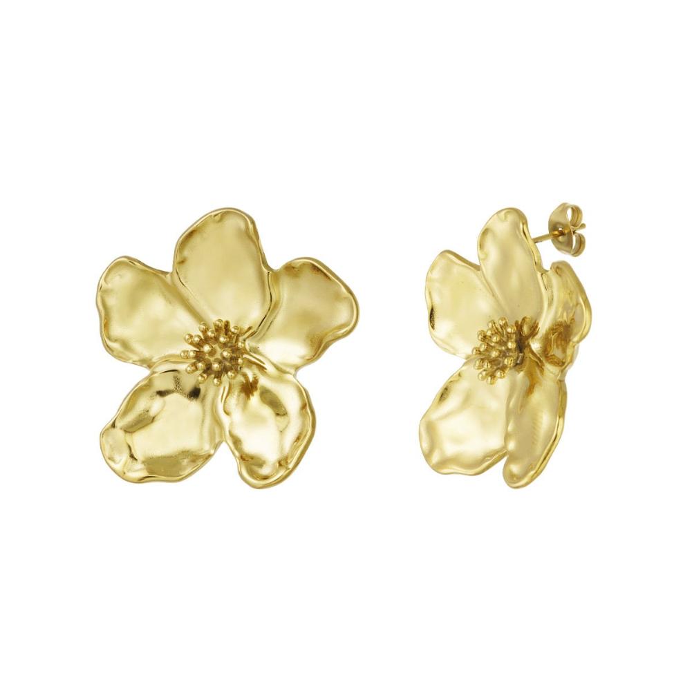 Stainless Steel Oorbellen Dames - Bloem
