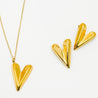 Stainless Steel Ketting - Oorbellen Set Dames - Hart